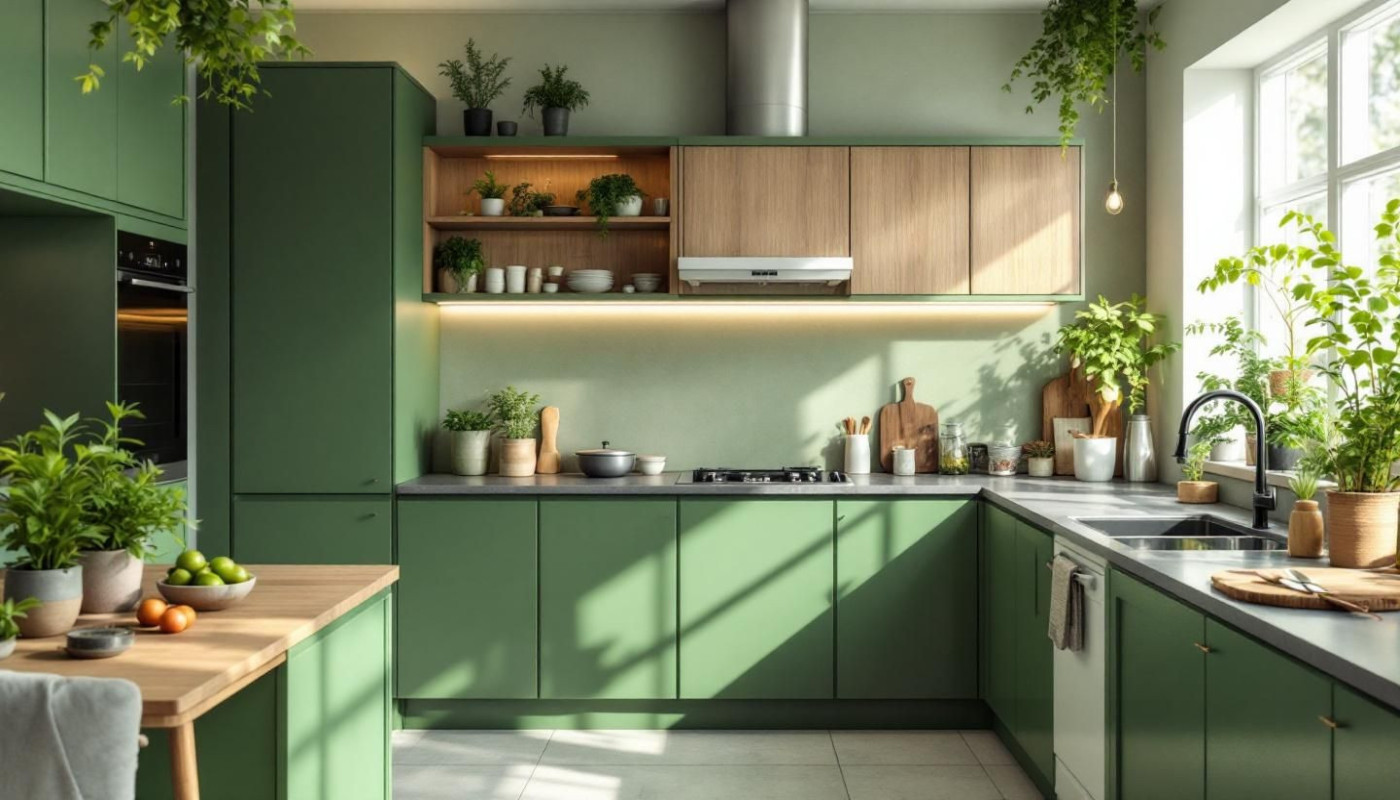 Comment les nuances de vert influencent l'ambiance de votre cuisine ?